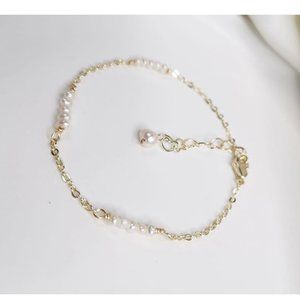 Handmade 14k Gold Freshwater Pearl Bracelet